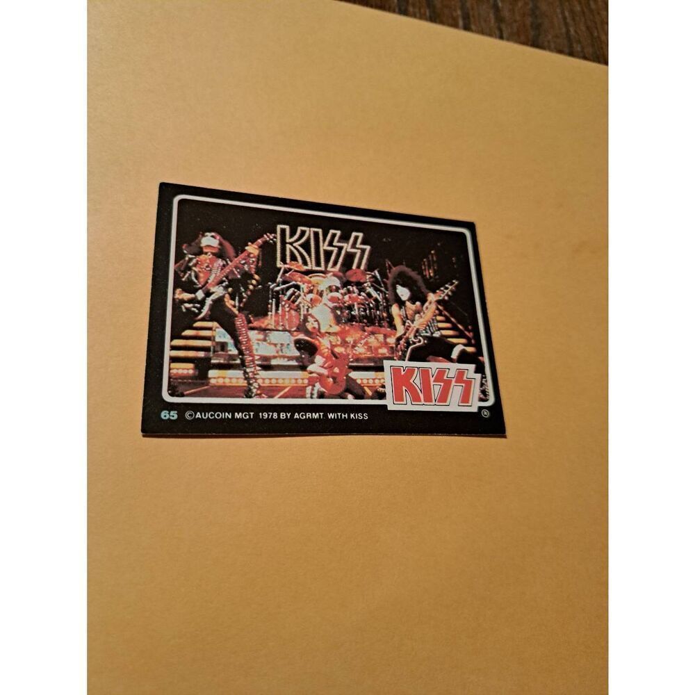 Vintage 1978 Aucoin Management AGRMT KISS Trading Card No 65 Collectible Rock